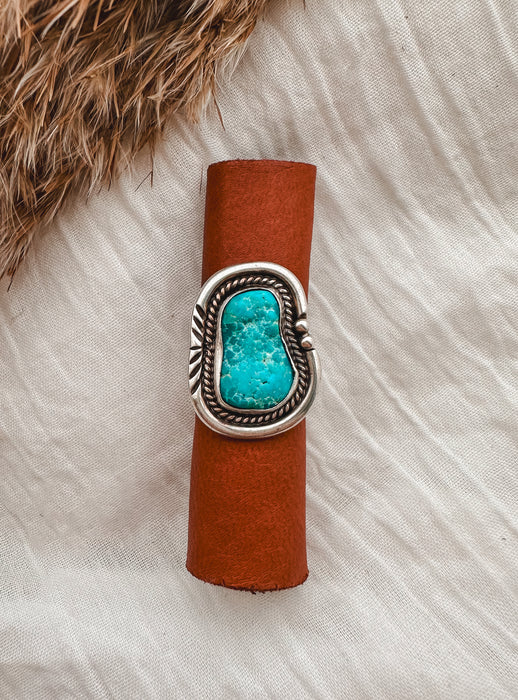 Vintage: Size 7 The Holland Turquoise Statement Ring