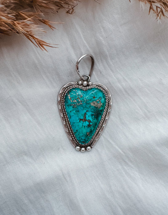 Vintage: The Heart of Turquoise Statement Pendant