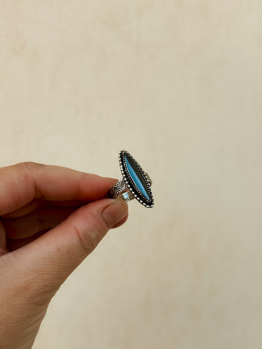 Size 8.5 The Midnight Hematite Ring