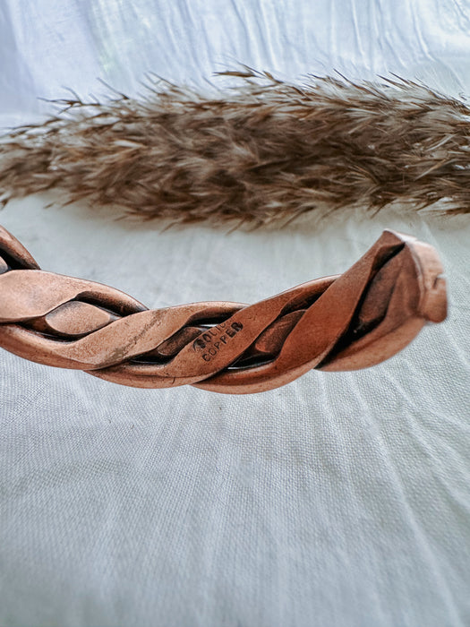 Vintage: The Twisted Copper Statement Cuff