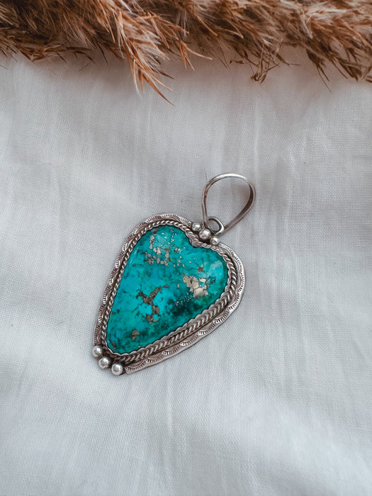 Vintage: The Heart of Turquoise Statement Pendant