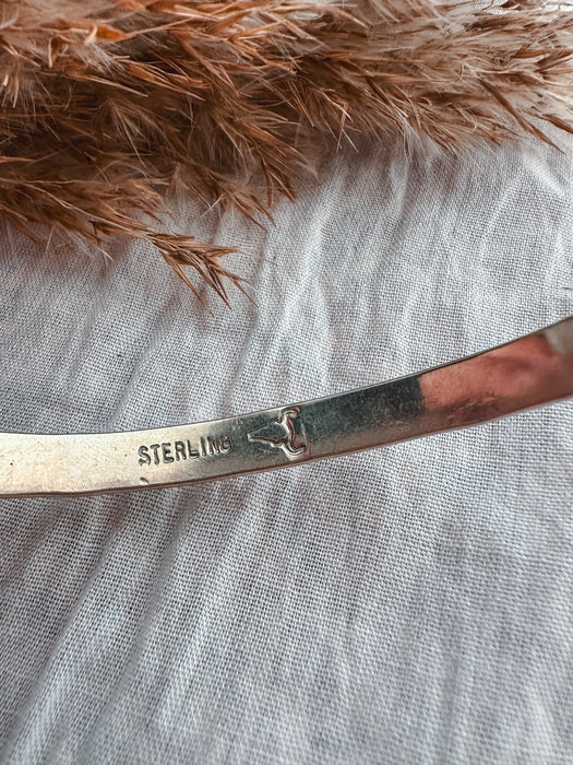 Vintage: The Bear Stamped Silver Cuff
