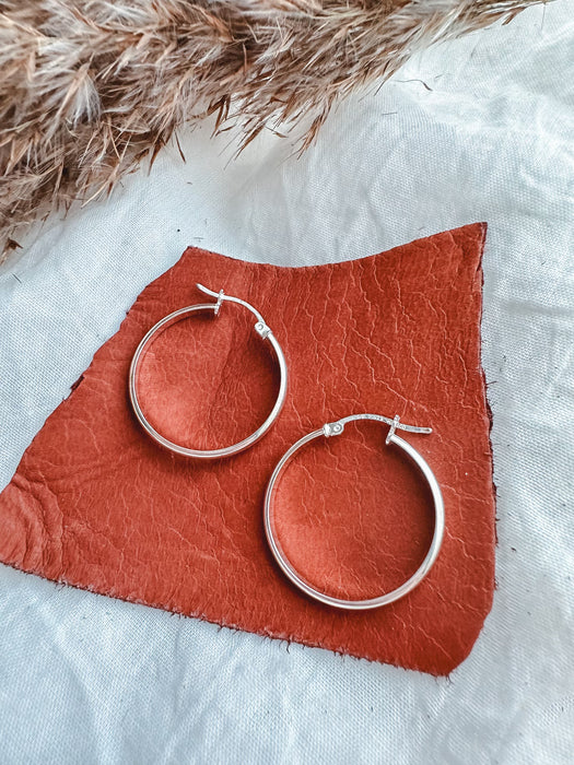 The Roundup Silver Hoops