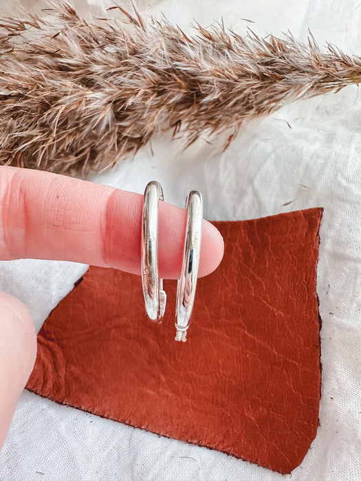 The Roundup Silver Hoops